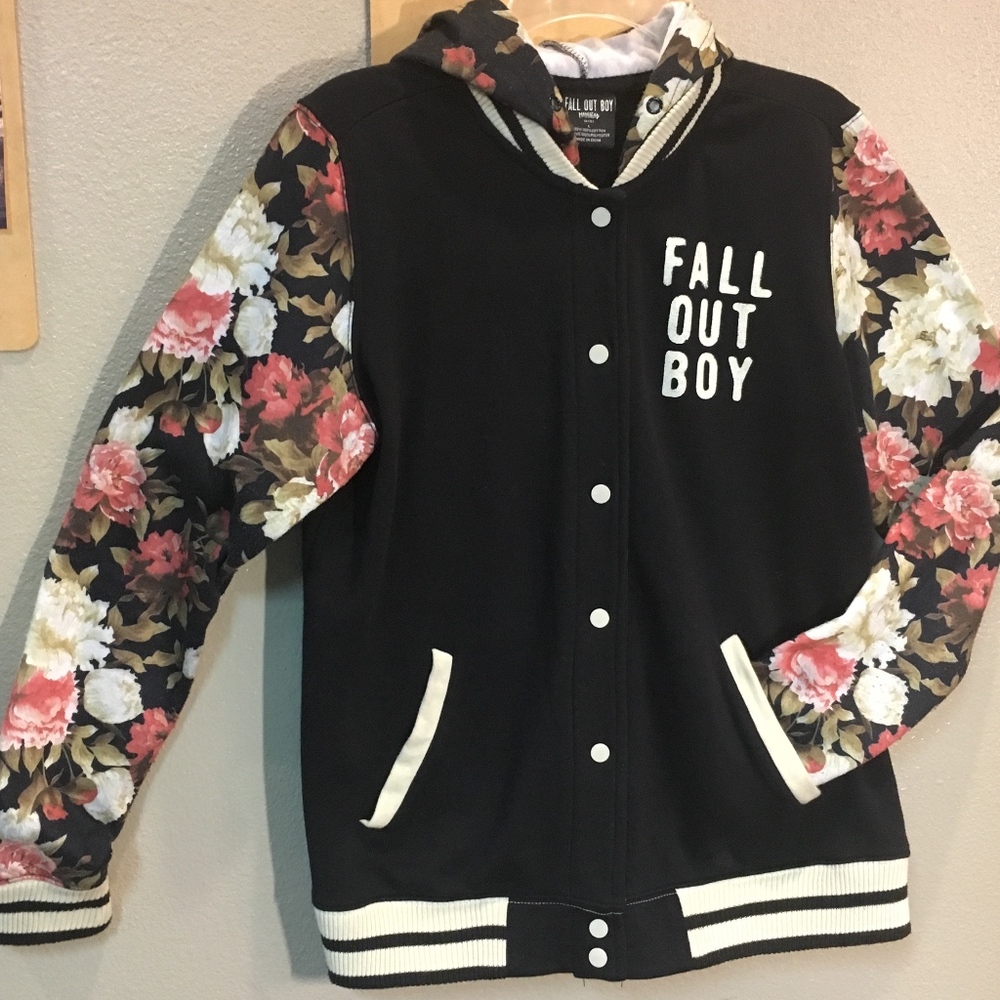 FALLOUT BOY Hooded Letterman Jacket - Large - Picture 2 of 8